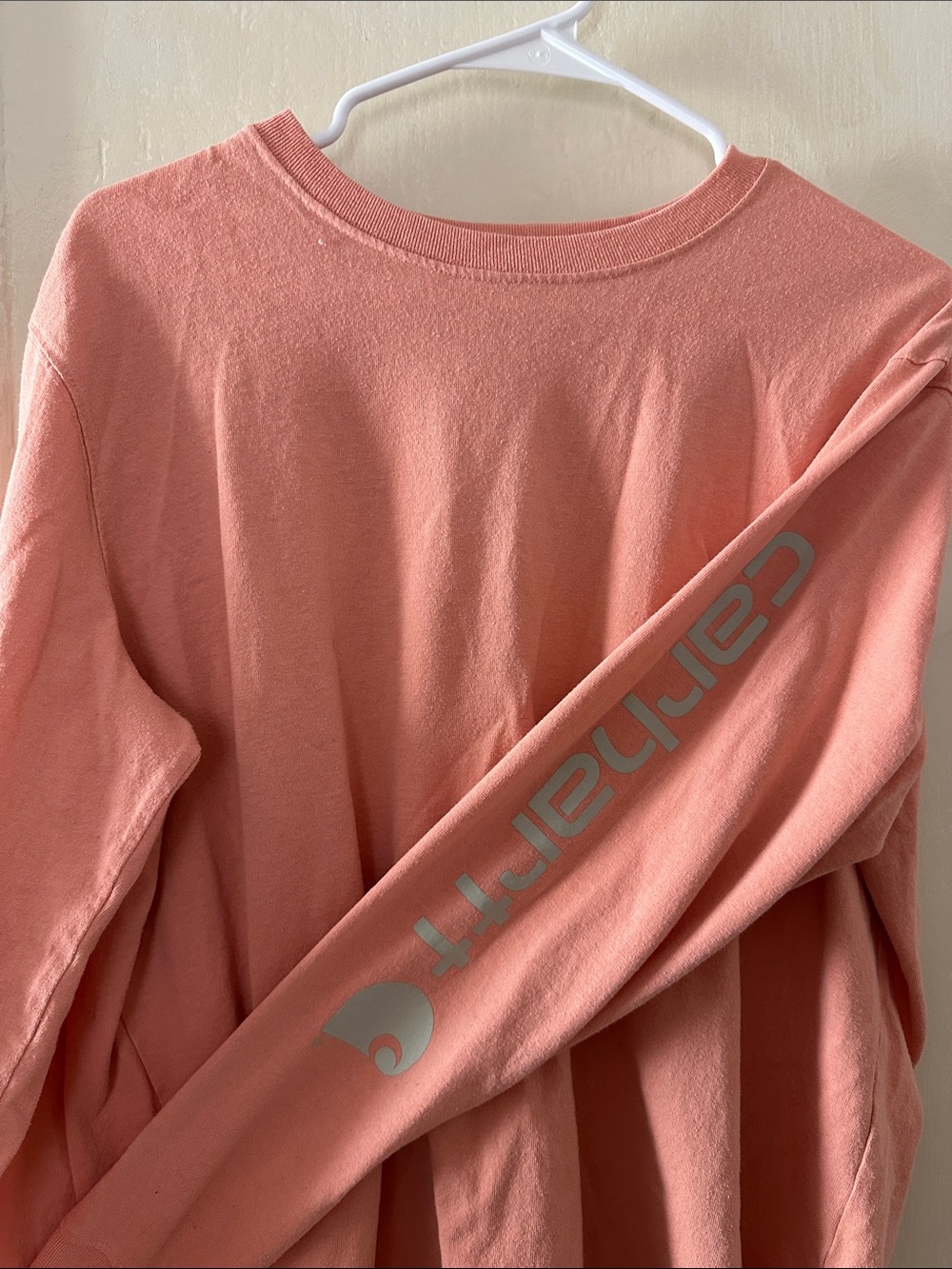 Carhartt Women’s Coral Crewneck Sweatshirt with Sleeve Logo